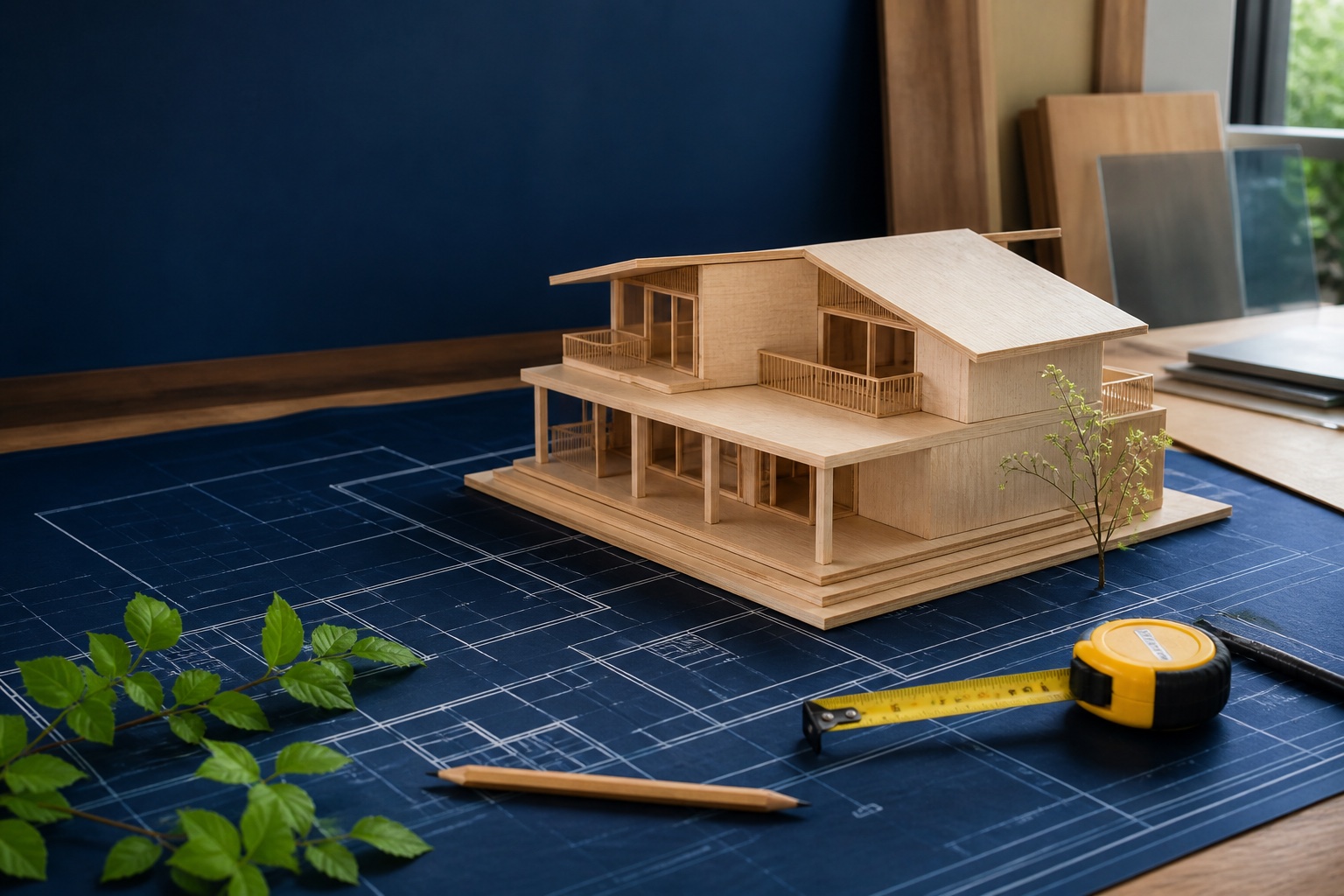 木造住宅の空間設計模型